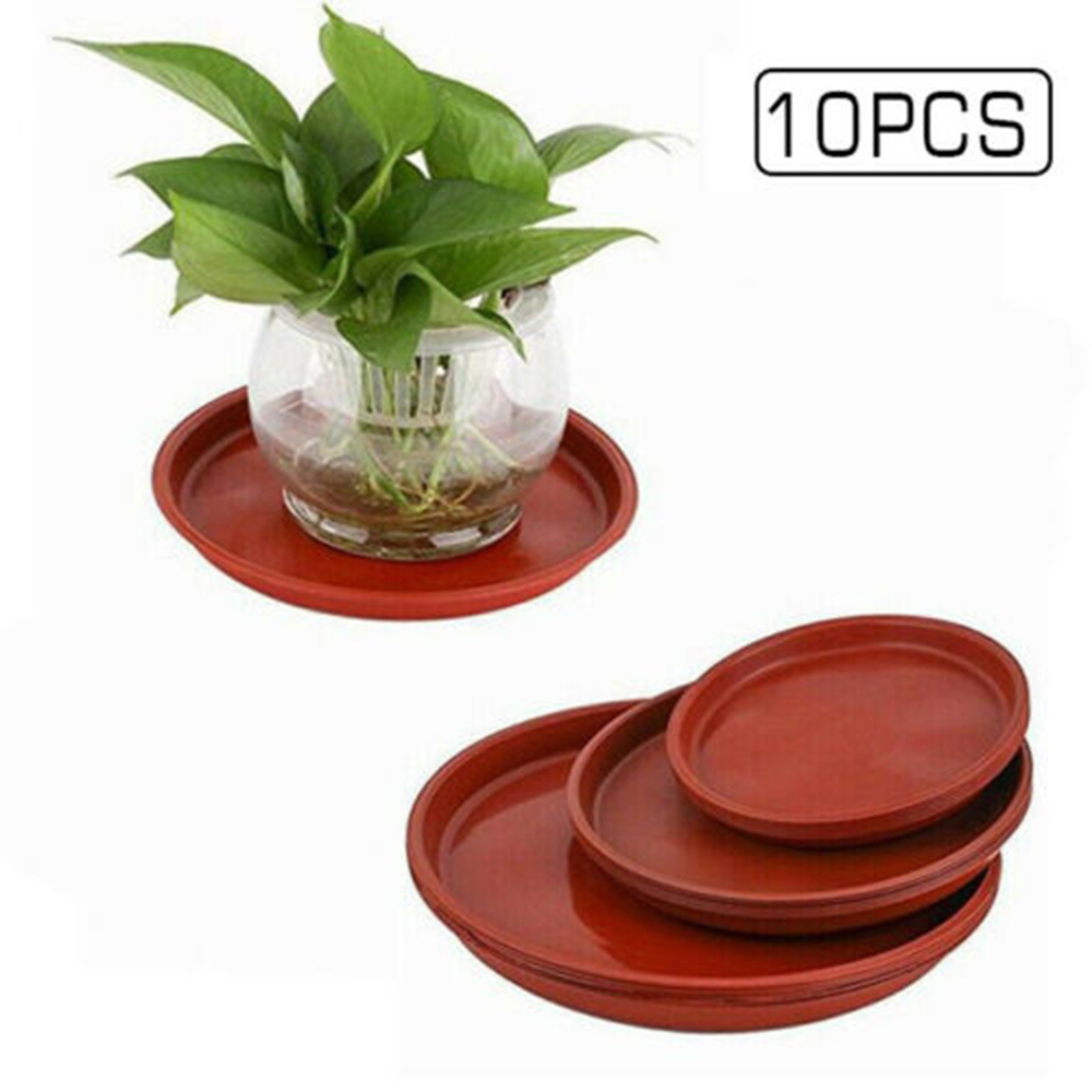 Drip Tray Saucer - 10pc Water Tray Base Round Plastic