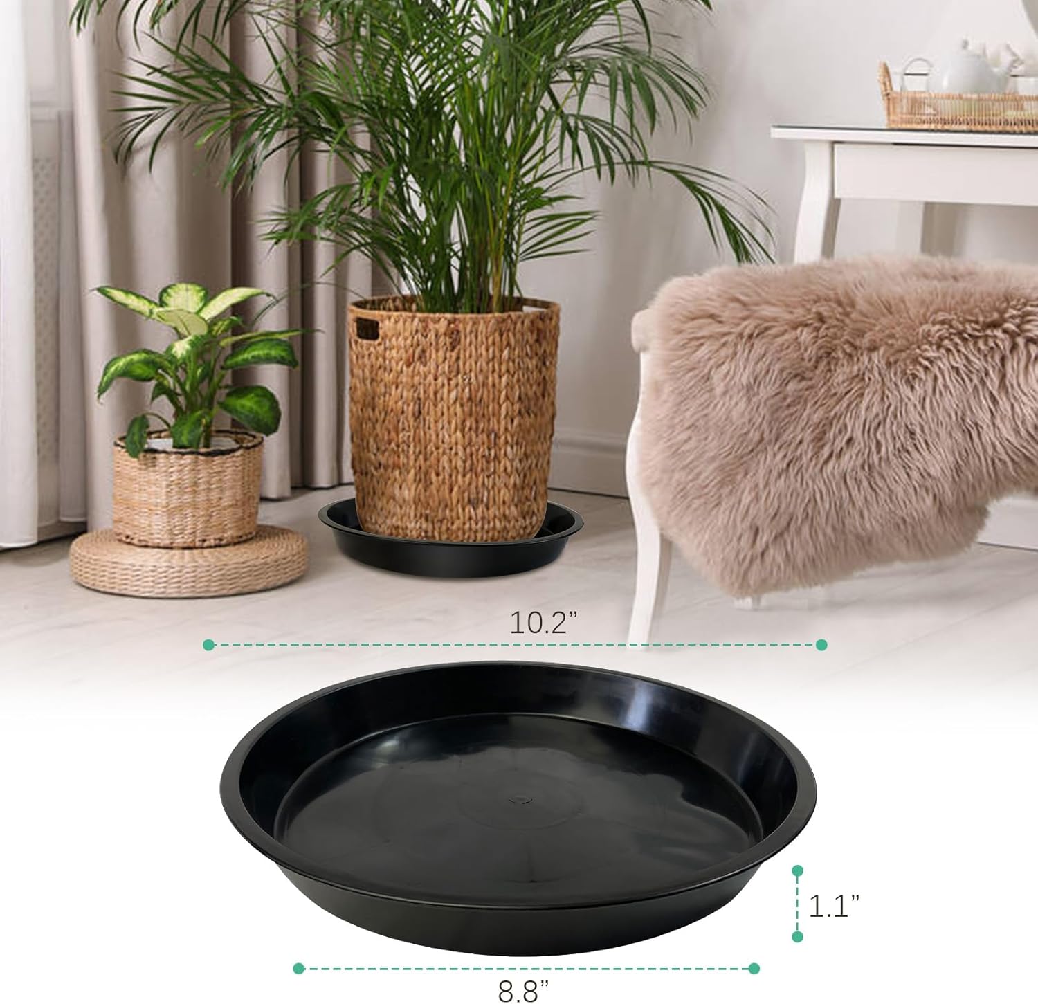 4-Pack Plant Saucers, 10 Inch  - Drip Tray Saucer のレビューと価格