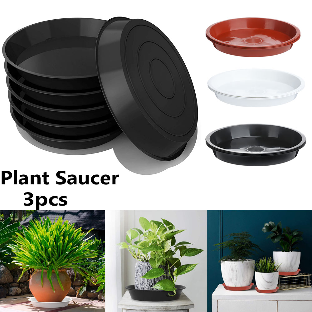 3Pcs Round Shaped Plant Trays  - Drip Tray Saucer のレビューと価格