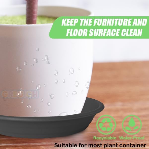 6 Pcs Plastic Plant Saucers, A - Drip Tray Saucer のレビューと価格