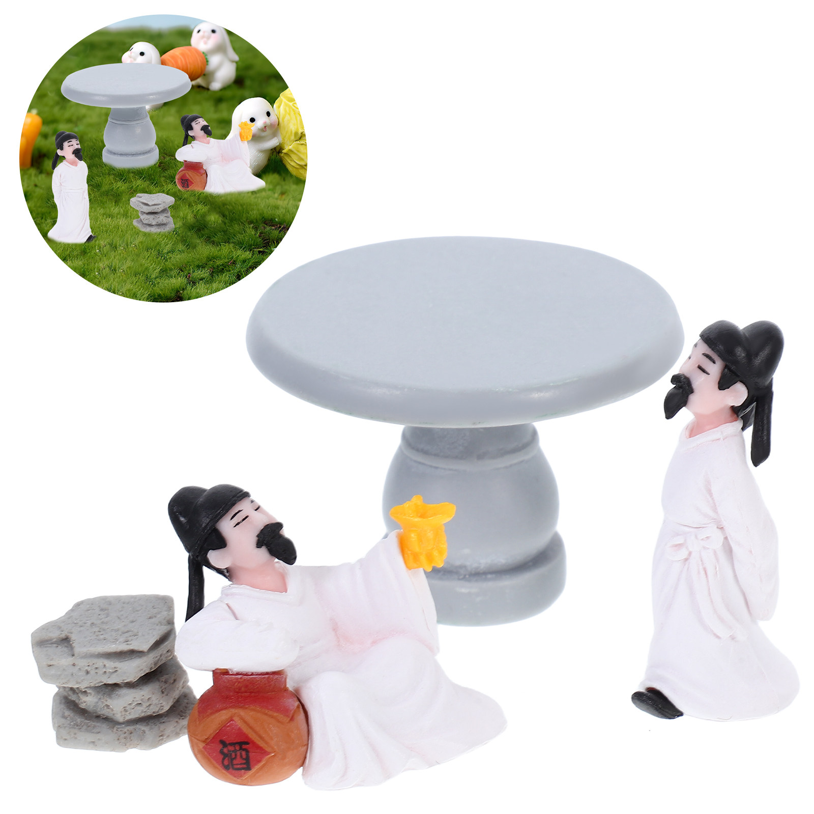 4Pcs Traditional Chinese Li Ta - Bonsai Zen Garden Set のレビューと価格