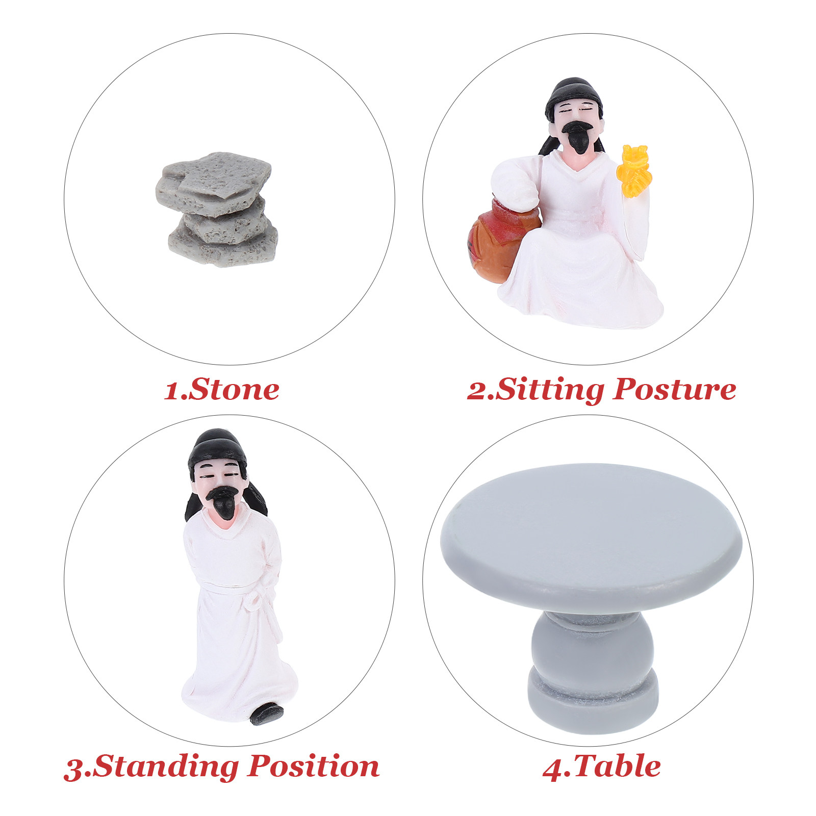 4Pcs Table and Chairs Set with - Bonsai Zen Garden Set のレビューと価格