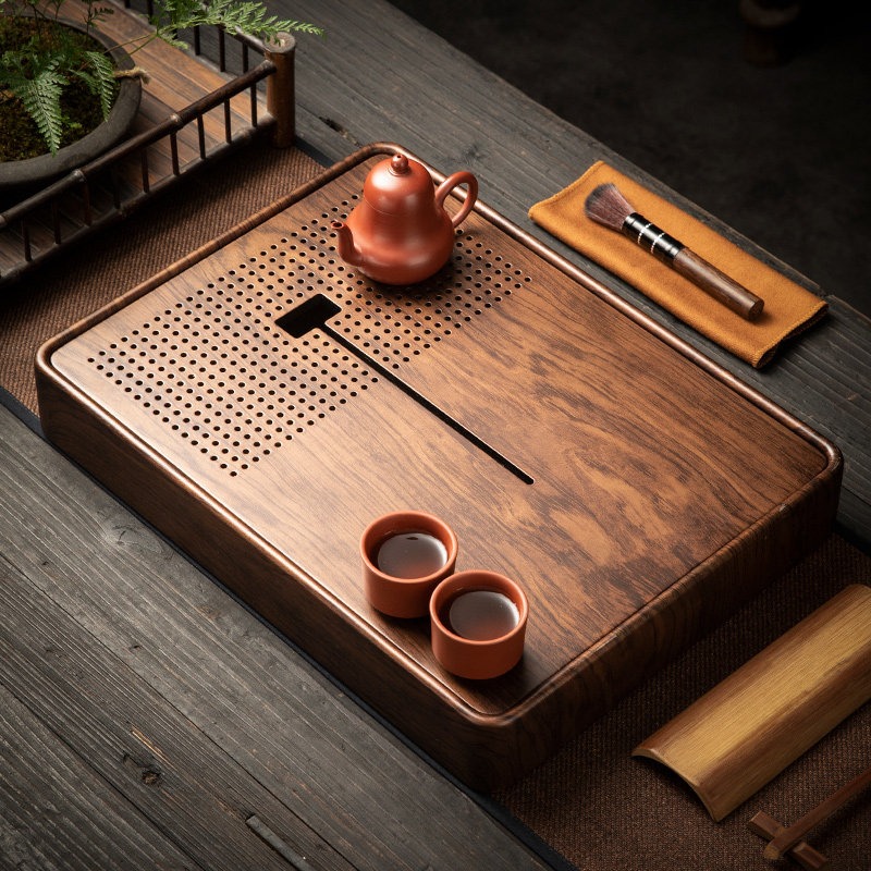Rectangular Bamboo Tea Tray wi - Drip Tray Saucer のレビューと価格