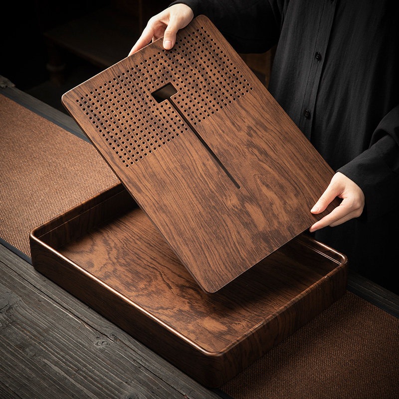 Rectangular Bamboo Tea Tray wi - Drip Tray Saucer のレビューと価格