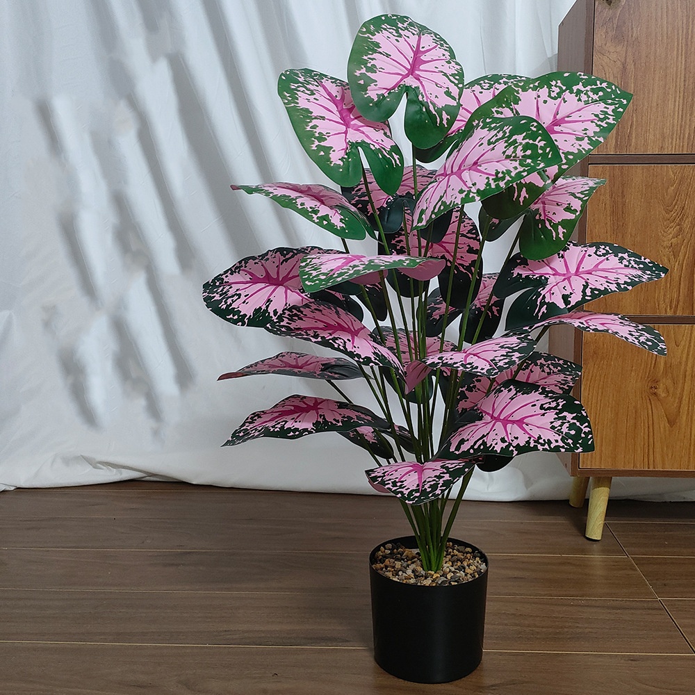 Pink Leaf Potted Plants Fake A - Bonsai Garden Kit のレビューと価格