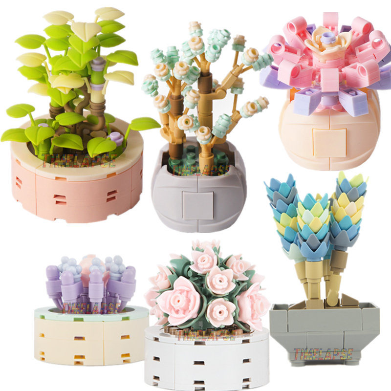 DIY MOC Potted Plants Succulen - Bonsai Garden Lego Set のレビューと価格