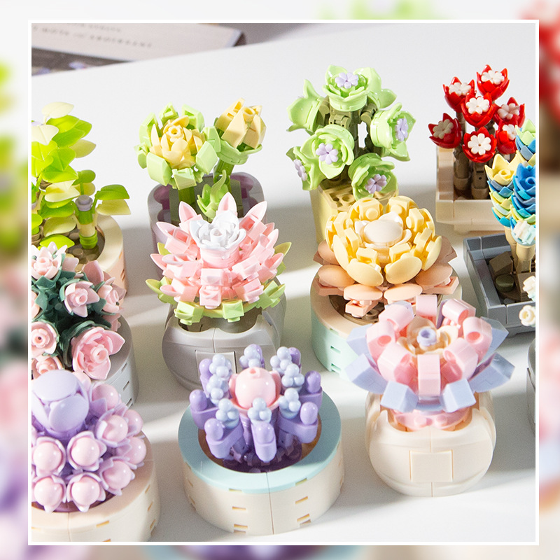 DIY MOC Potted Plants Succulen - Bonsai Garden Lego Set のレビューと価格