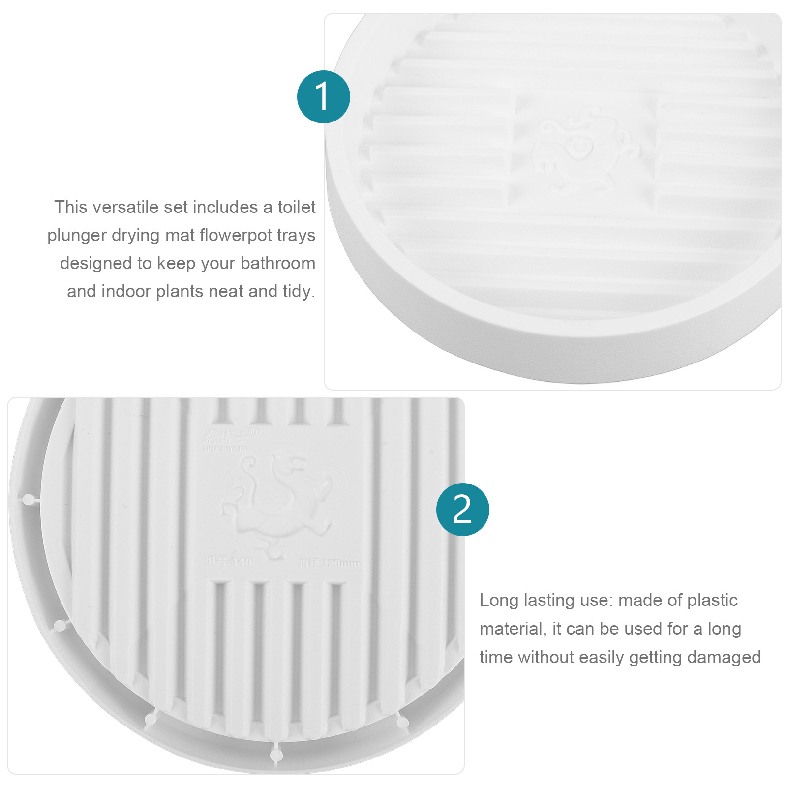 2Pcs Toilet Plunger Mat Round  - Drip Tray Saucer のレビューと価格