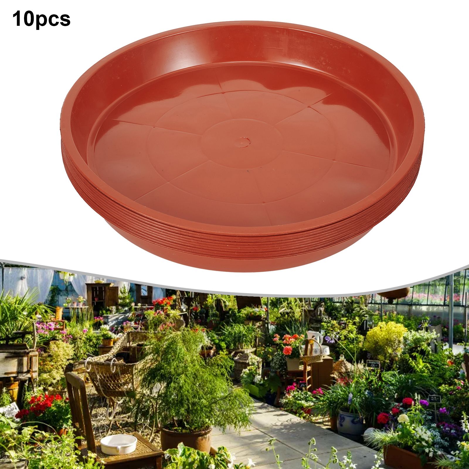 10pc Water Tray Base Round Pla - Drip Tray Saucer のレビューと価格