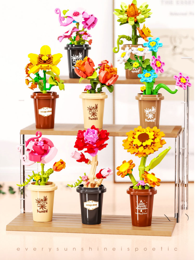 MOC Romantic Garden Flower Suc - Bonsai Garden Lego Set のレビューと価格