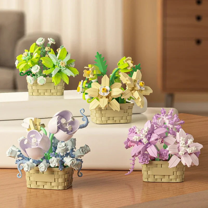 DIY MOC Potted RedRose Sunflow - Bonsai Garden Lego Set のレビューと価格