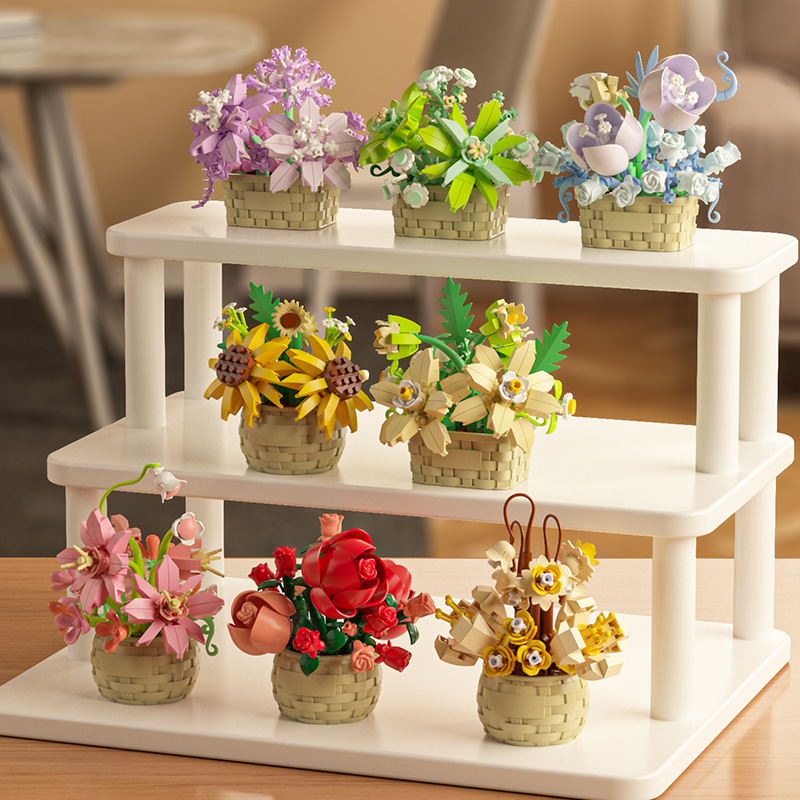DIY MOC Potted Rose Sunflower  - Bonsai Garden Lego Set のレビューと価格