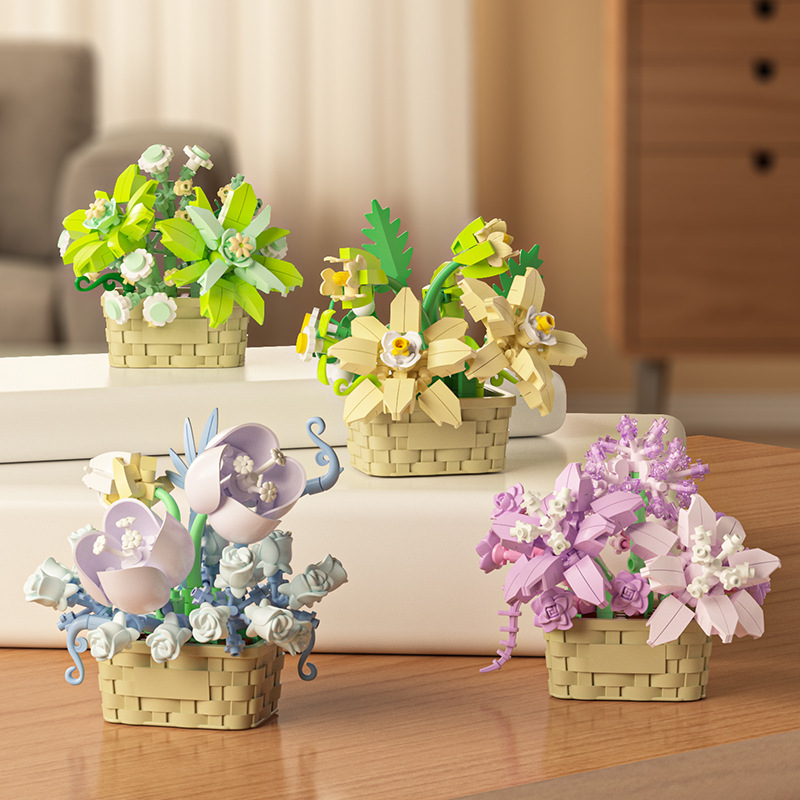 DIY MOC Potted Rose Sunflower  - Bonsai Garden Lego Set のレビューと価格