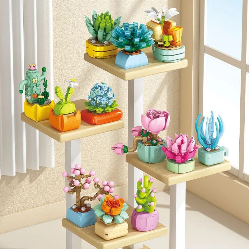 New Flowers Succulents Buildin - Bonsai Garden Lego Set のレビューと価格