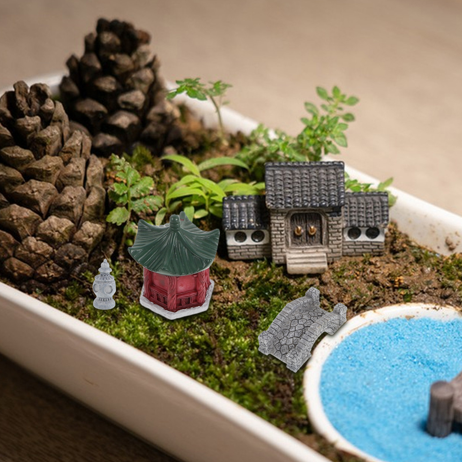 10Pcs Miniature Garden Ornamen - Bonsai Zen Garden Set のレビューと価格